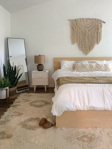 Original bed frame is Malm from IKEA! I ended up switching out the lamps also, but they were from Hobby Lobby. Loved this boho bedroom so much!

macrame, neutral bedroom decor, rug, home decor, bedding, bedroom furniture

#LTKHome #LTKFindsUnder50 #LTKFindsUnder100