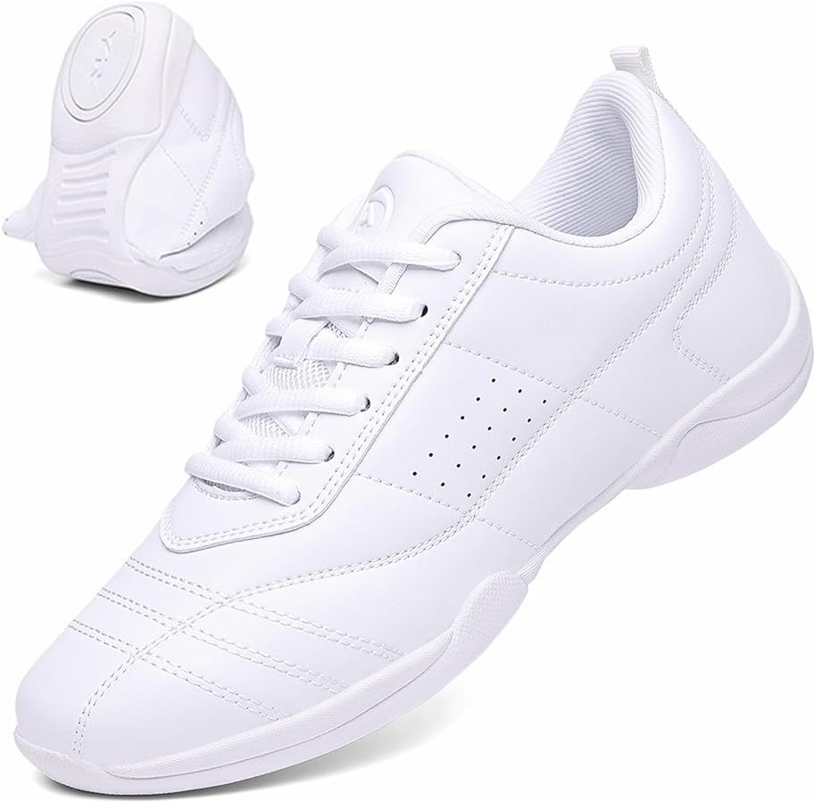 DADAWEN Adult & Youth Cheer Shoes Girls White Cheerleading Shoes for Women Dance Shoes Athletic S... | Amazon (US)