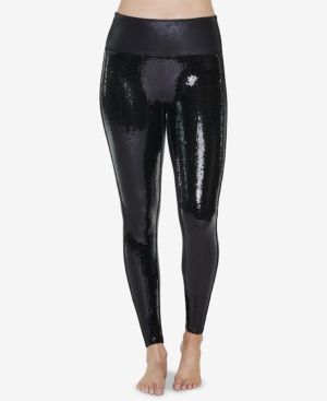 Spanx Sequined Faux-Leather Leggings | Macys (US)