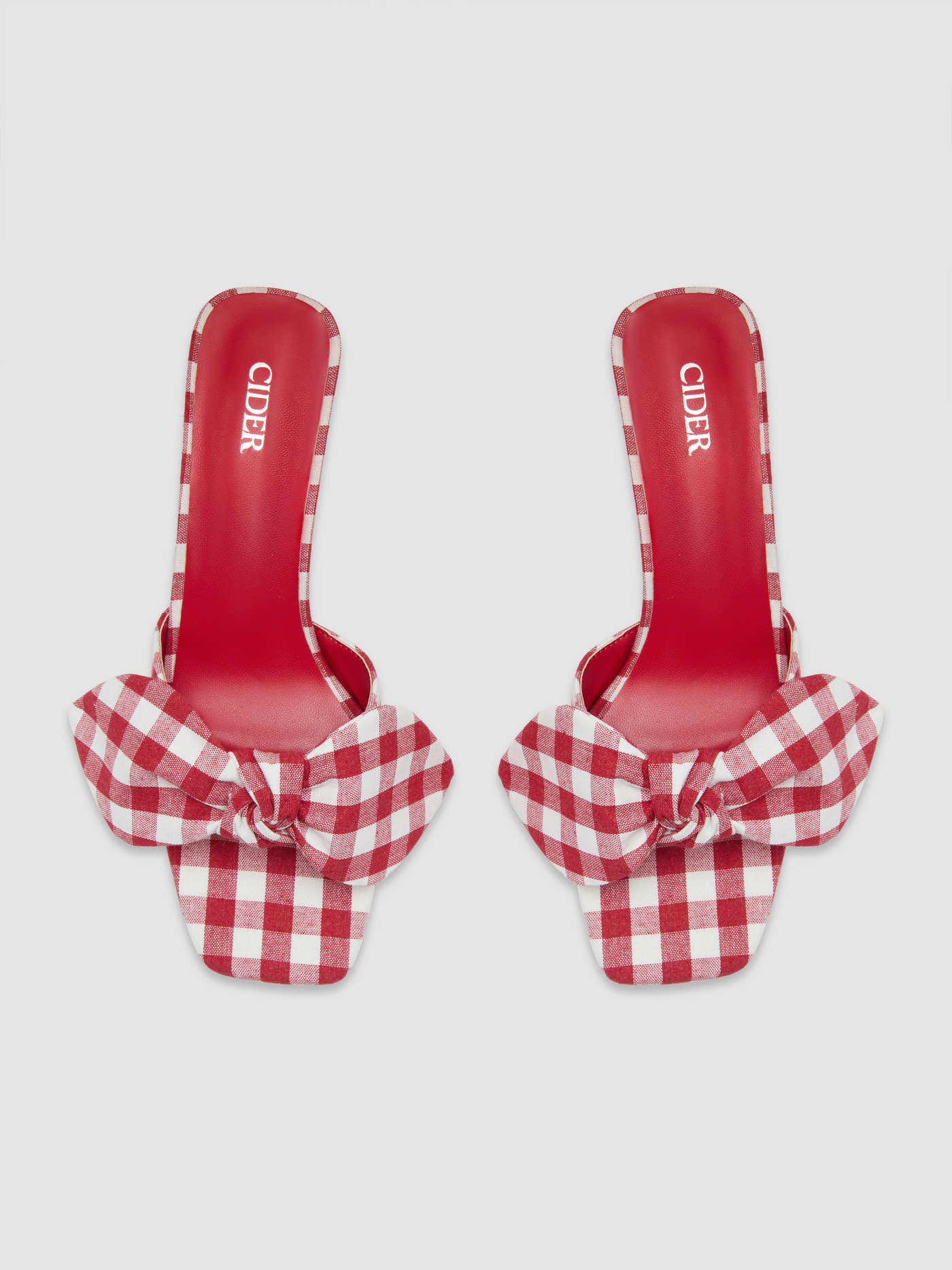 BOWKNOT PLAID SANDALS For Date Coffee Shop | Cider