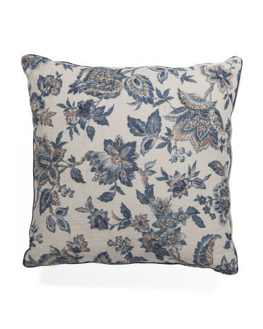 20x20 Embroidered Floral Jacobean Pillow | Polyester | Marshalls