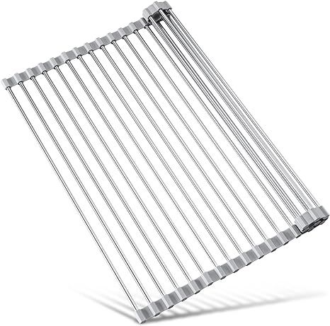 17.7" x 15.5" Large Dish Drying Rack, Attom Tech Home Roll Up Dish Racks Multipurpose Foldable St... | Amazon (US)