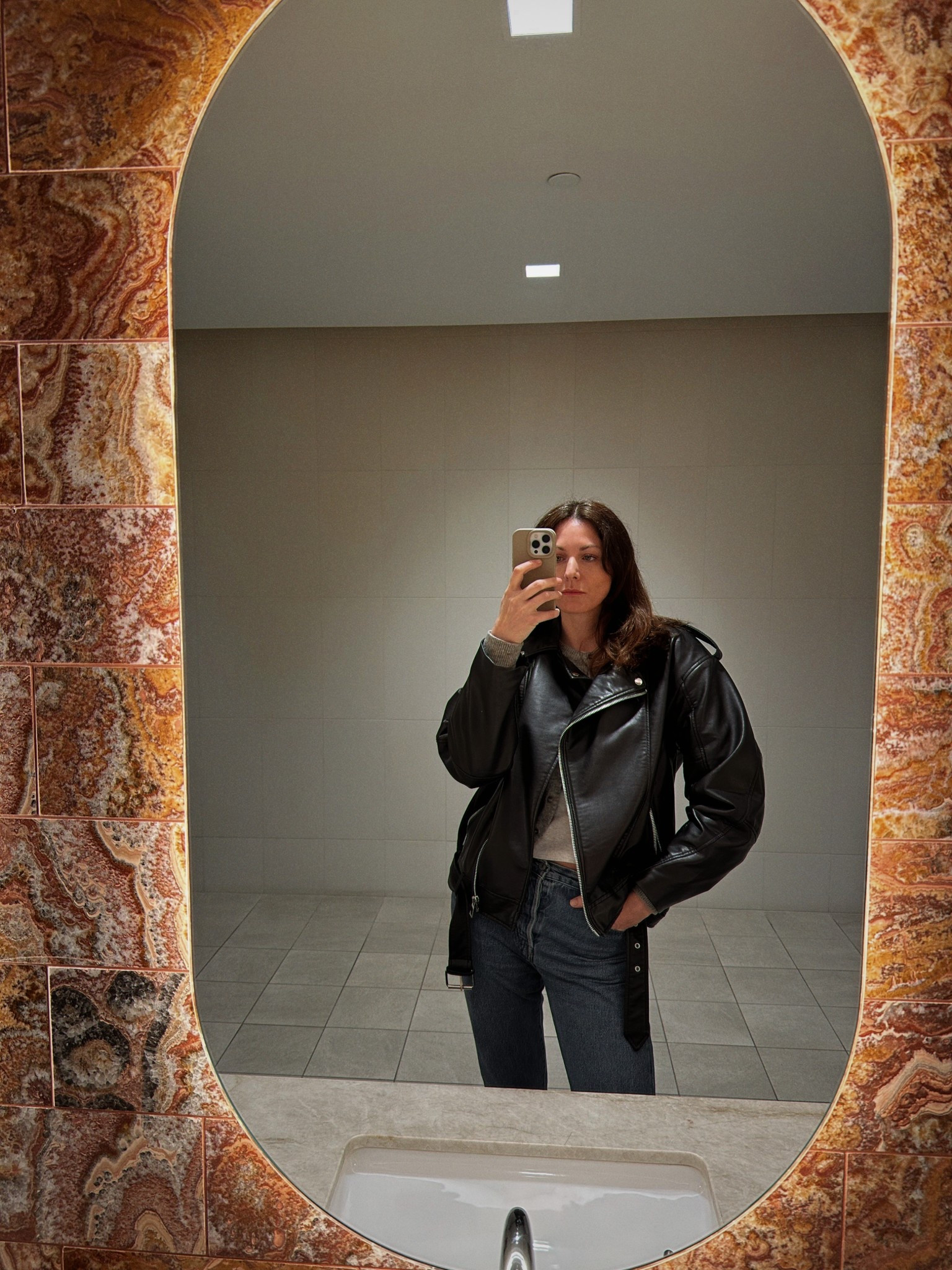 Finally leather jacket season! 

Also being back in the office after a 4 day weekend feels like torture. 

#LTKootd #LTKdayinmylife #LTKTall