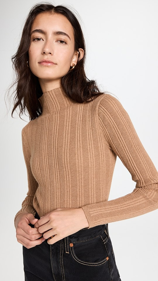 Madewell Leaton Mock Neck Pullover Sweater | SHOPBOP | Shopbop