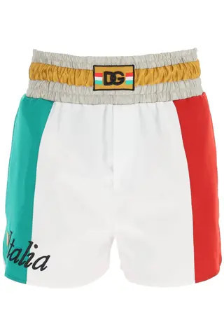 DOLCE & GABBANA ITALIAN FLAG SHORTS 50 Green, White, Red | Residenza725 US