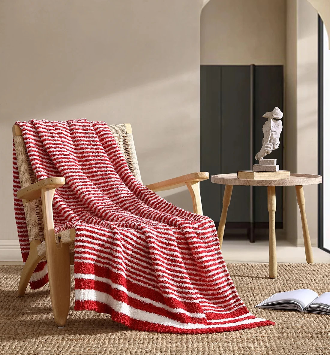 Better Homes & Gardens Candy Cane Cozy Knit Throw Blanket, Standard Throw | Walmart (US)