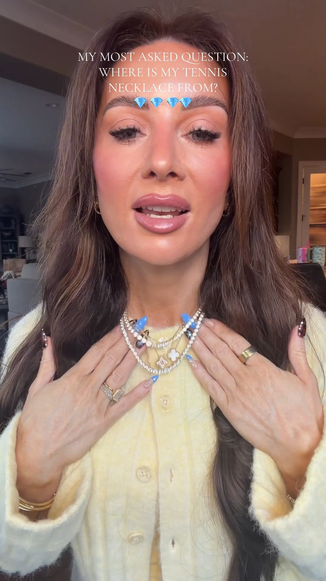 The Kinn necklace discontinued the gradient diamond version  