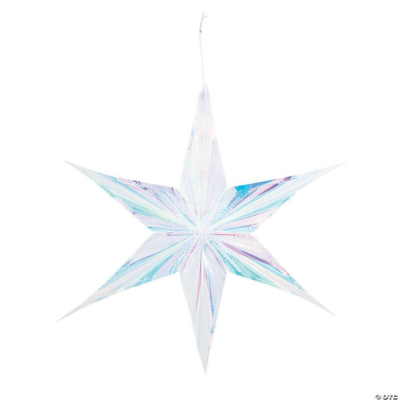 16" Iridescent Star Hanging Decorations - 3 Pc. | Oriental Trading Company