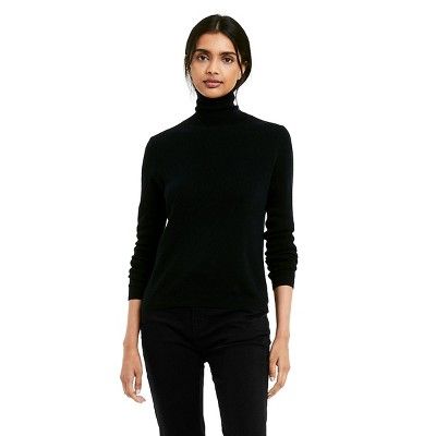 Women's Turtleneck Back Button Sweater - Nili Lotan x Target Black | Target