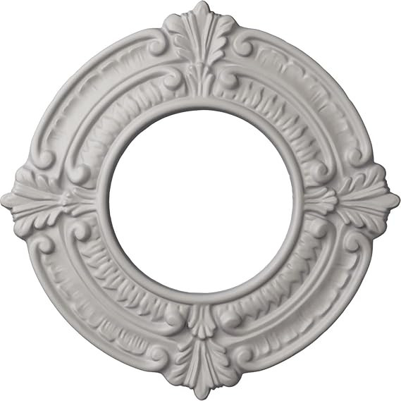 Ekena Millwork CM09BNUWF Benson Ceiling Medallion, 9"OD x 4 1/8"ID x 5/8"P, Hand-Painted Ultra Pu... | Amazon (US)