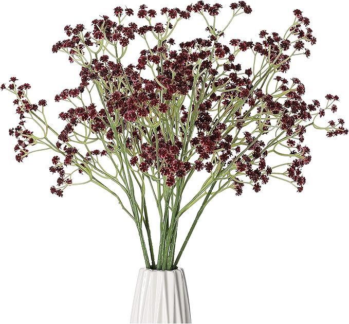 XIUER 10Pcs Baby Breath/Gypsophila Artificial Fake Silk Plants Wedding Party Decoration Real Touc... | Amazon (US)