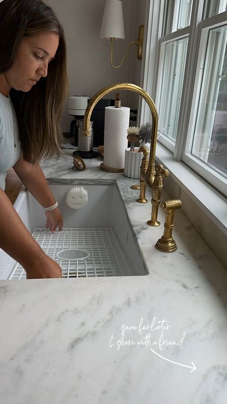 Is it hard to keep a white sink looking new and clean?

Not at all! 

A white fireclay farmhouse/apron sink was at the top of my list for kitchen must-haves, but it seemed like every kitchen showroom was trying to get me to go with stainless. I’m not sure if they have some sort of deal with the stainless sink companies of the world, but you can trust me when I say your white fireclay sink will be just fine. Yes of course I recommend saving up to go with a reputable brand like @shawsofdarwenuk known for its quality because not all white sinks are made equal, but I promise you won’t regret it. I am so in love with our sink one year later and feel like it makes the kitchen. 

To keep it clean, I use this sweet little @scrubdaddy sponge (usually not a fan of sponges, but this one is cute and white and clean) and I keep a sink protector grate in the bottom at all times. It helps when you’re putting pans in and out so you’re not always banging the bottom. 

Hope this helps you stay the path on your apron front sink dreams!☁️ Share with a friend who is also a sink-dreamer and follow @pennyandpearldesign for more interior design and home style ✨

#LTKstyletip #LTKfamily #LTKhome