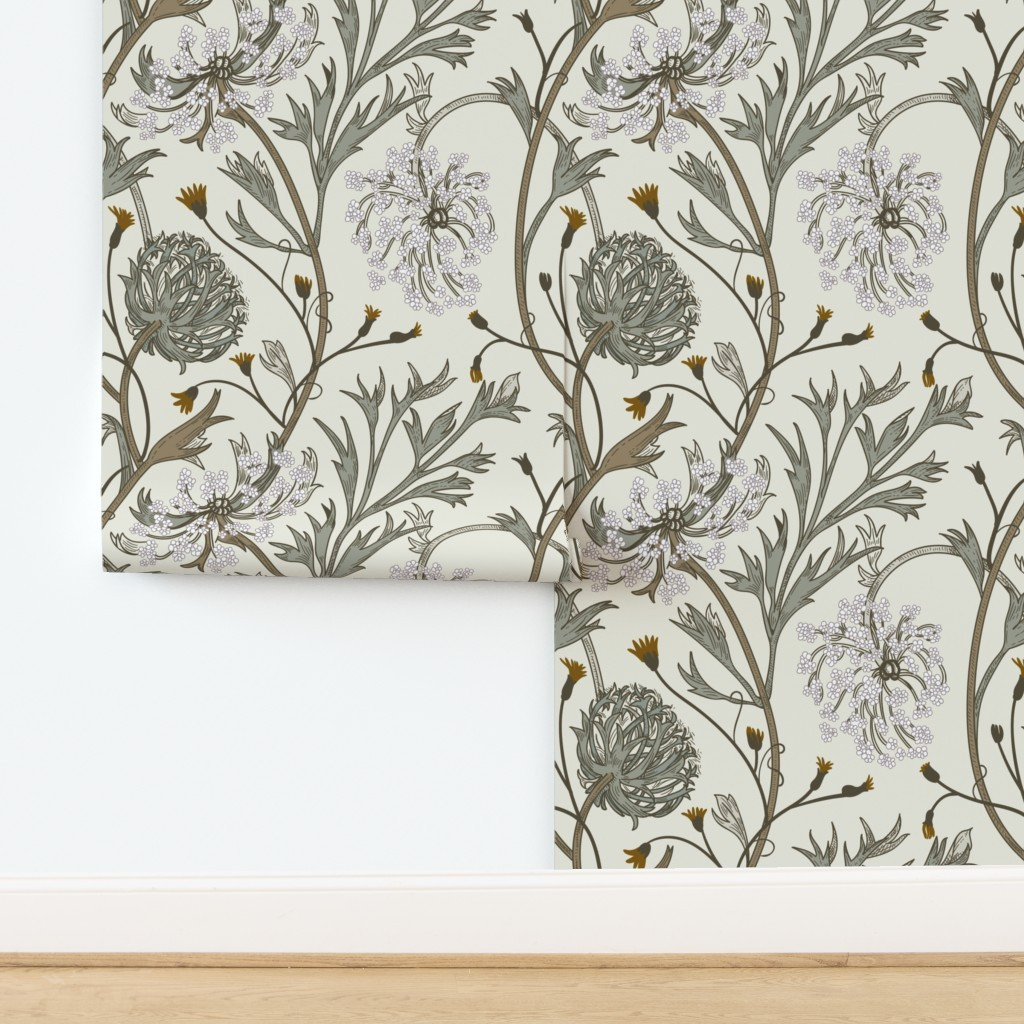 Queen Anne color variation background ECE8DD Wallpaper | Spoonflower | Spoonflower