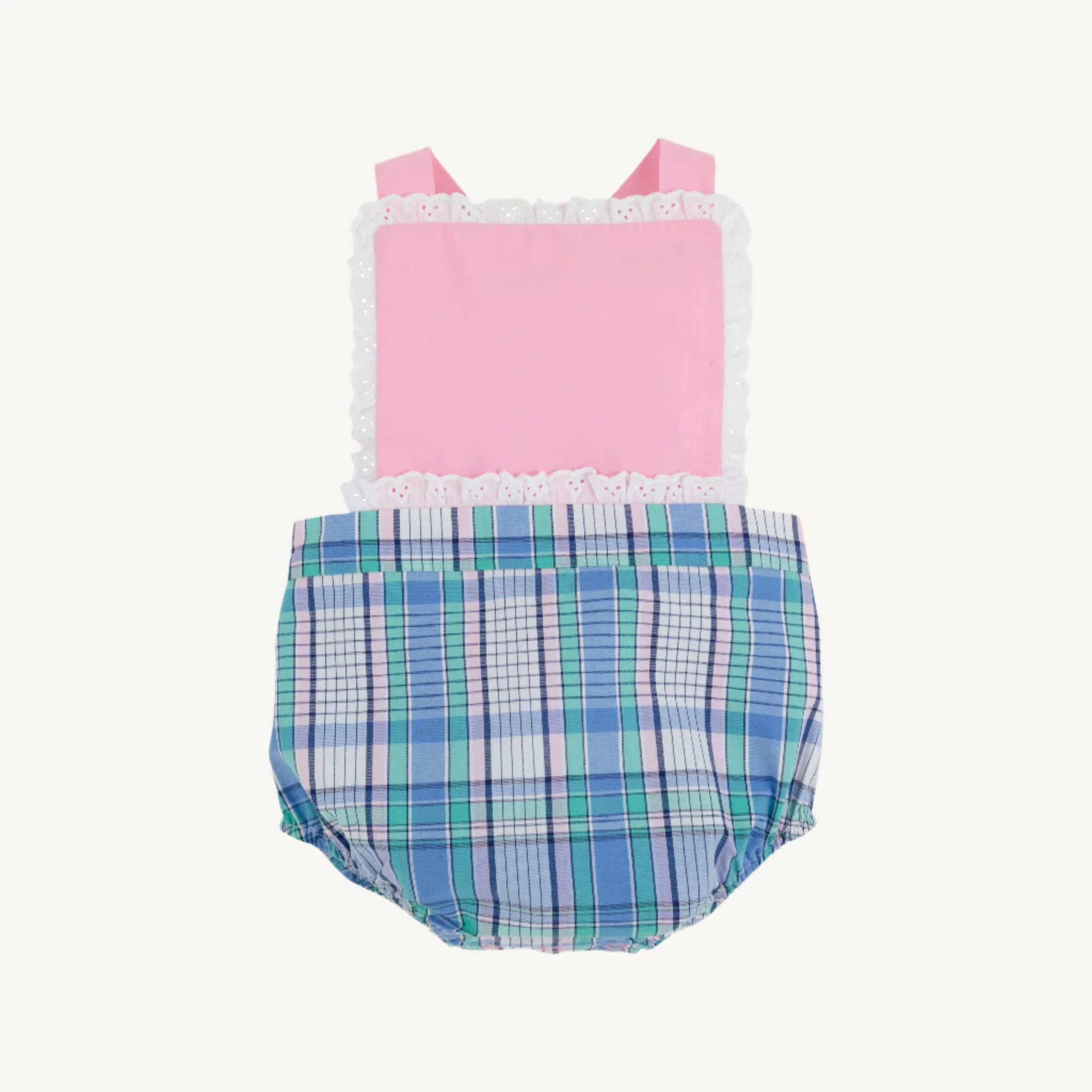 Lauderdale Pier Plaid with Pier Party Pink & Worth Avenue White | The Beaufort Bonnet Company