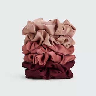 Holiday Satin Scrunchies 6pc -Mulberry Spice | Kitsch