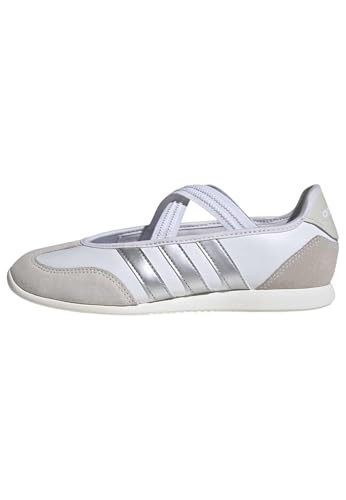 adidas Women's Barreda Mary Jane, White/Silver Metallic/Off White, 10.5 | Amazon (US)