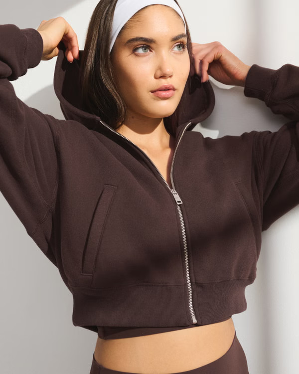Women's YPB On The Go 6AM Full-Zip Hoodie | Women's Active | Abercrombie.com | Abercrombie & Fitch (US)