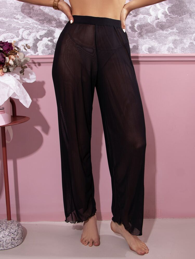 Sheer Mesh Cover Up Pants | SHEIN