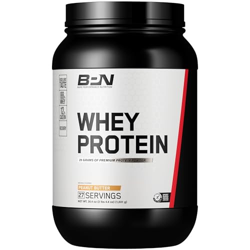 BARE PERFORMANCE NUTRITION, BPN Whey Protein + Casein Protein Powder Blend, Peanut Butter, 25g Protein per Serving Supports Lean Muscle Recovery, 27 Servings, Third Party Tested | Amazon (US)