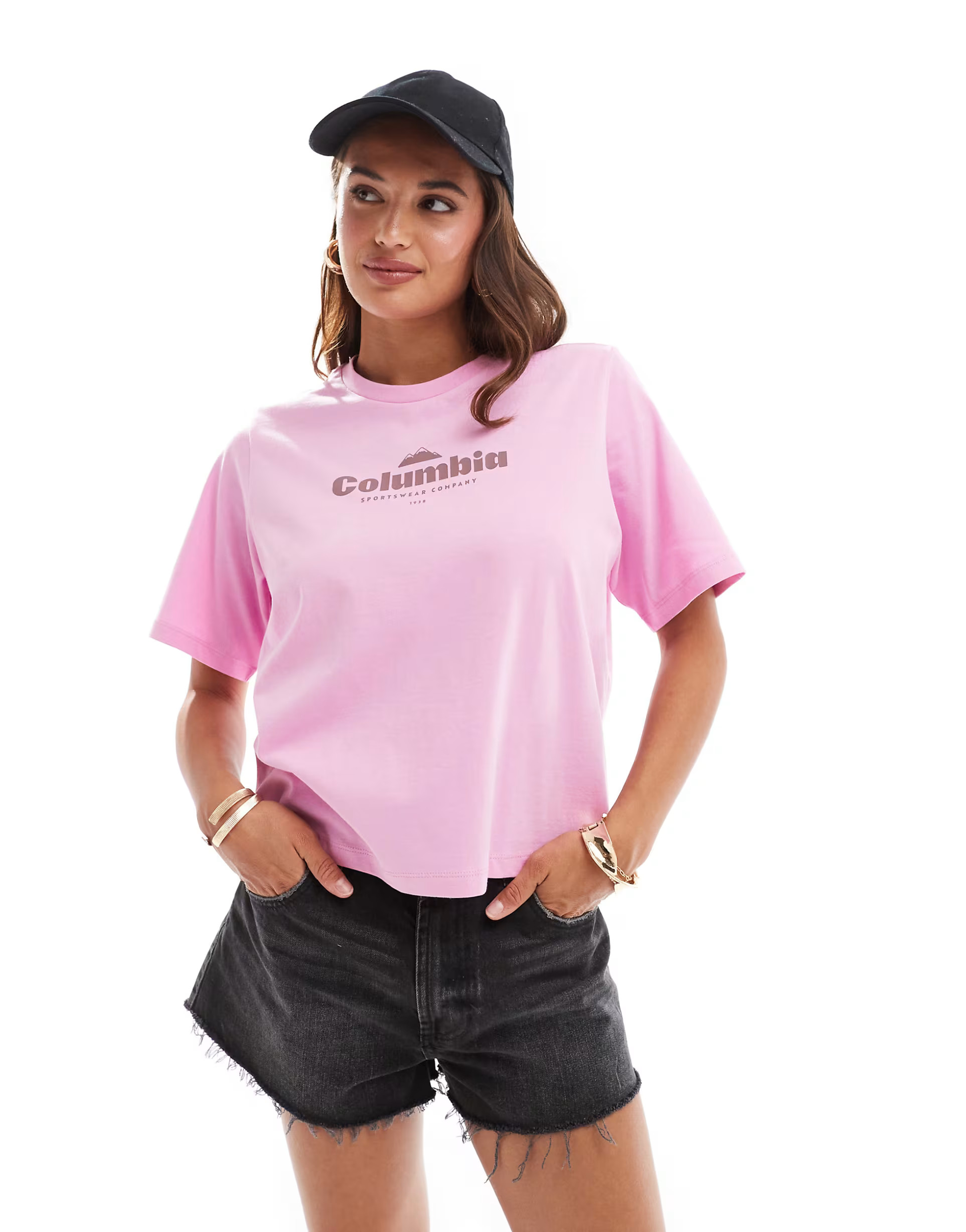 Columbia North Cascades T-Shirt in Pink | ASOS (Global)