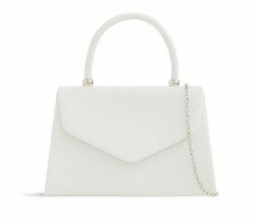 Women's Faux Leather Clutch Bag Top Handle Chain Evening Party Handbag wedding  | eBay | eBay UK