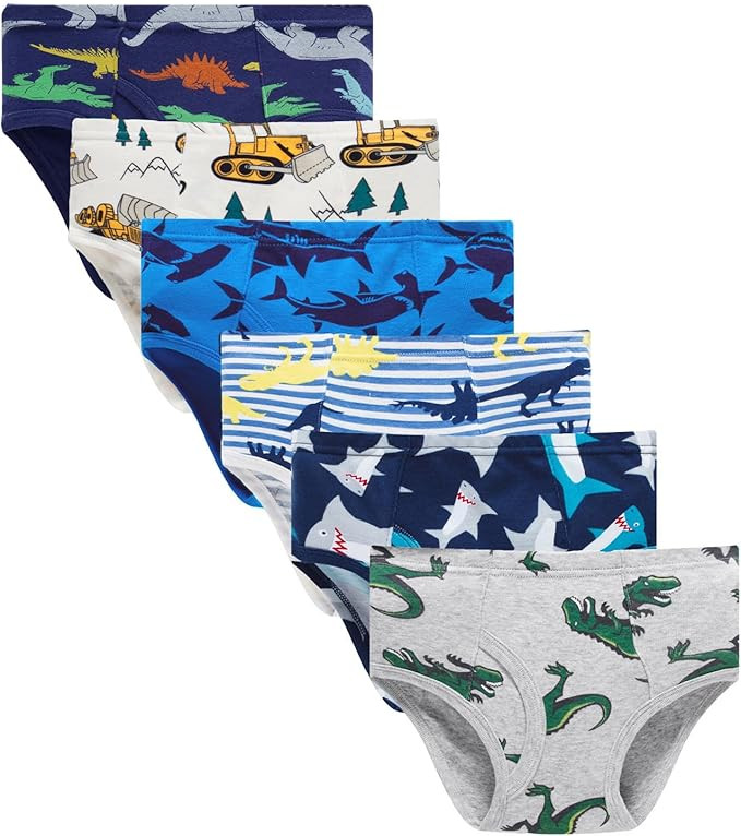 Boboking 100% Cotton Little Boys Briefs Soft Dinosaur Truck Toddler Underwear | Amazon (US)