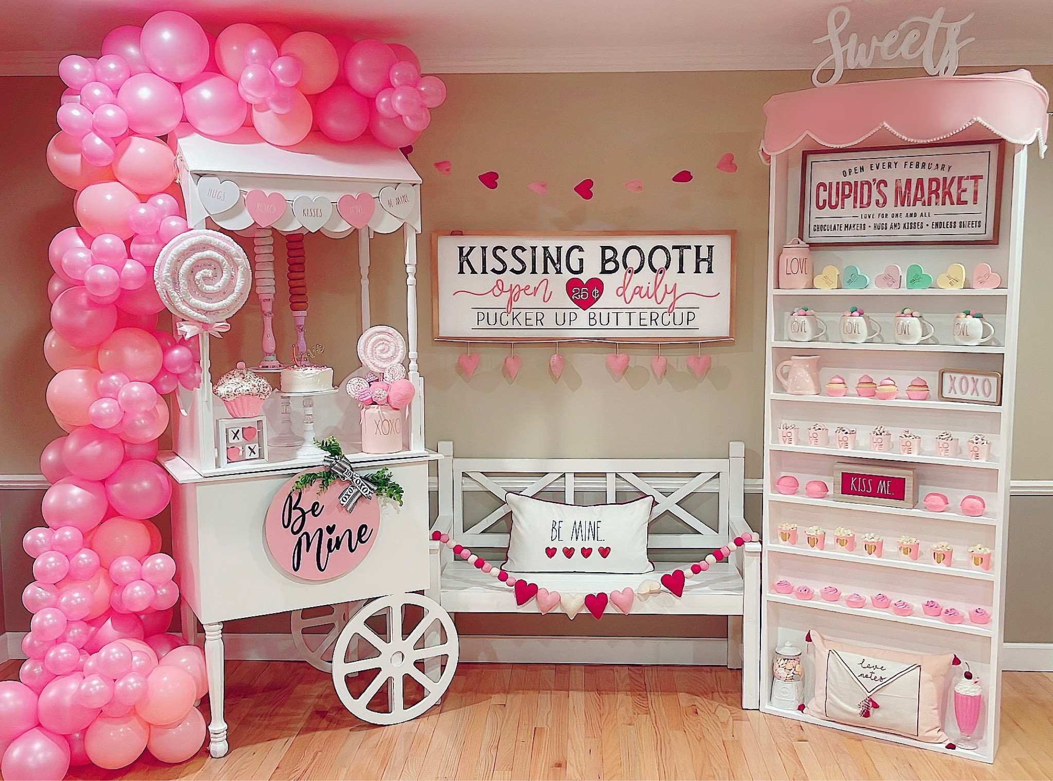 Meet me at Cupid’s Market💘

Create the cutest Valentines vignette with a whimsical candy cart with the cutest conversation heart garland, giant lollipops, sprinkled donut stands and blushing pink balloons, and a towering sweet treat wall with an enchanting pom pom canopy creates the most magical place to ask your Valentine to be yours! 

#valentines #valentinesday #galentinesday #valentinesinspo #valentinesparty #proposal #proposalideas #valentinesproposal #bemyvalentine #valentinesdecor #valentineparty #farmhouseinspired #valentinedecoration #pinkpinkpink ##eventstylist #cupcakes #valentinedessert #raedunnvalentinesday #balloongarland #balloondecor #candycart #valentineshome #partydecor #proposalinspiration #farmhousedecor #willyoumarryme #kissingbooth #dessert



#LTKFind #LTKSeasonal #LTKhome