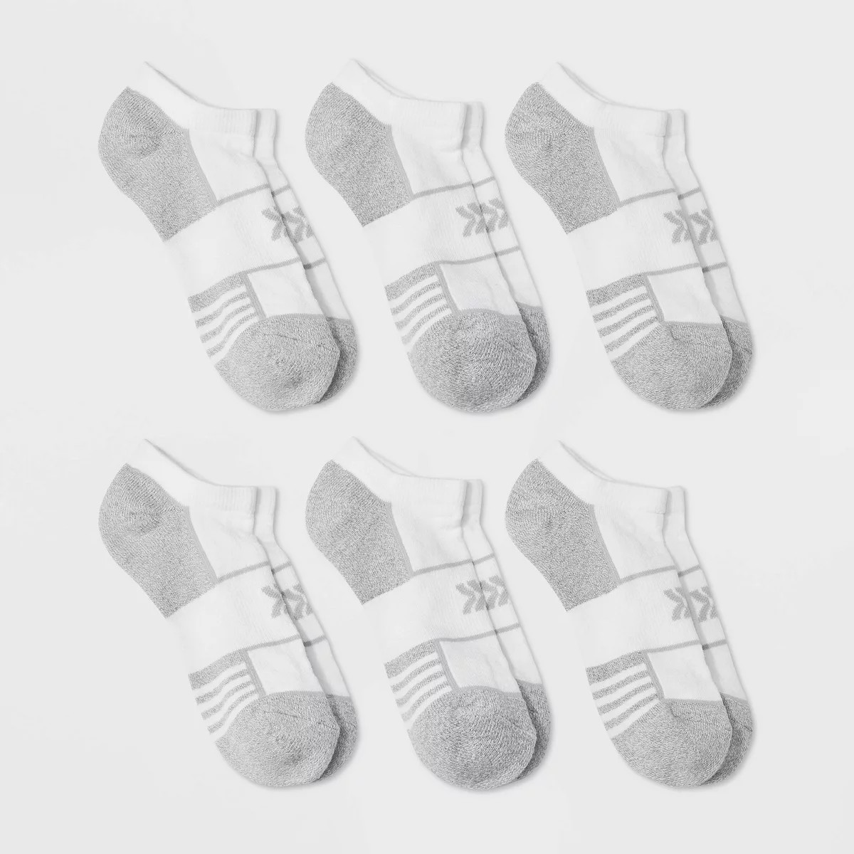 Women's 6pk Cushioned Mesh Finish Line No Show Socks - All In Motion™ White 4-10: Recycled Poly... | Target