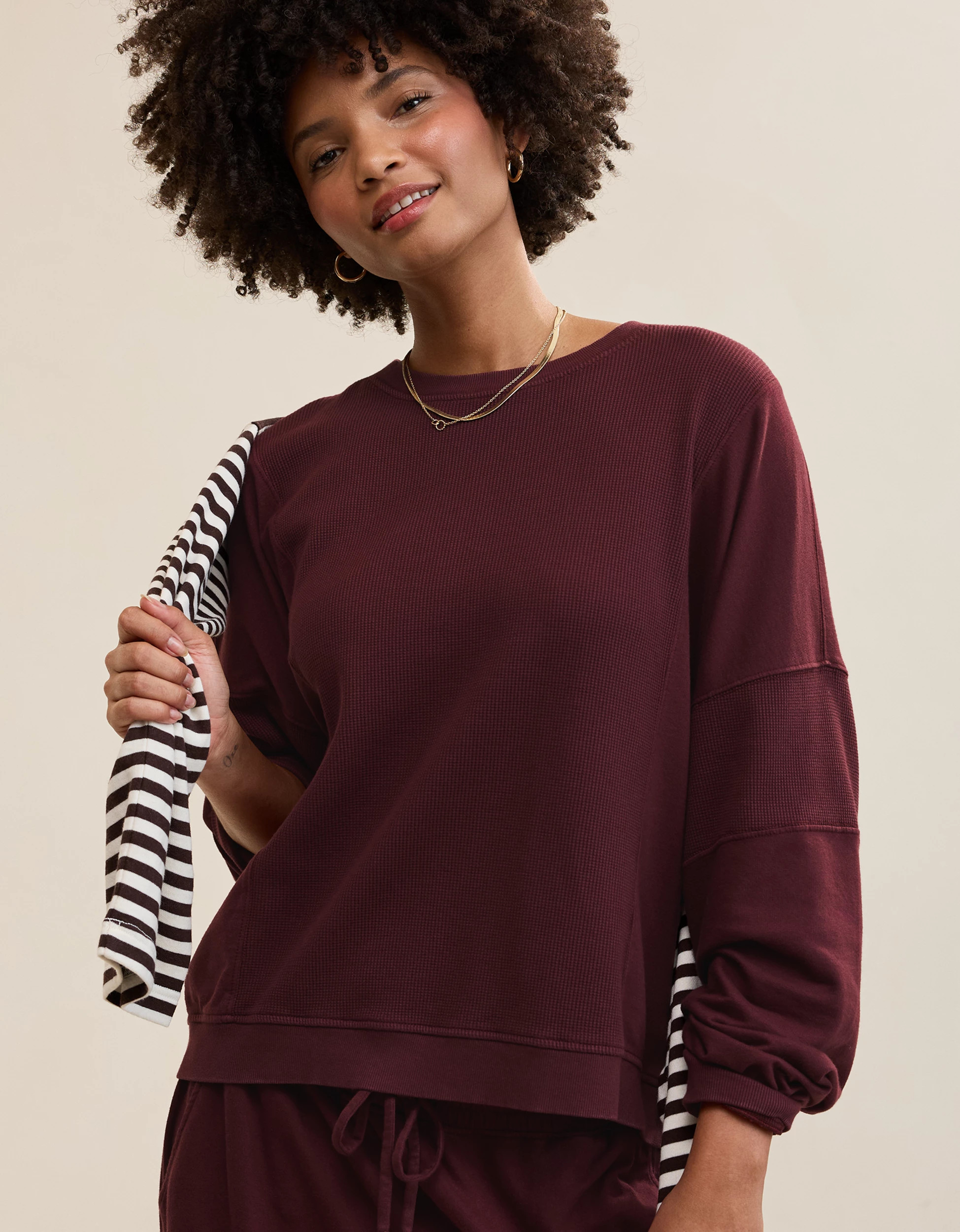 Aerie Unwind Waffle Long Sleeve T-shirt | Aerie