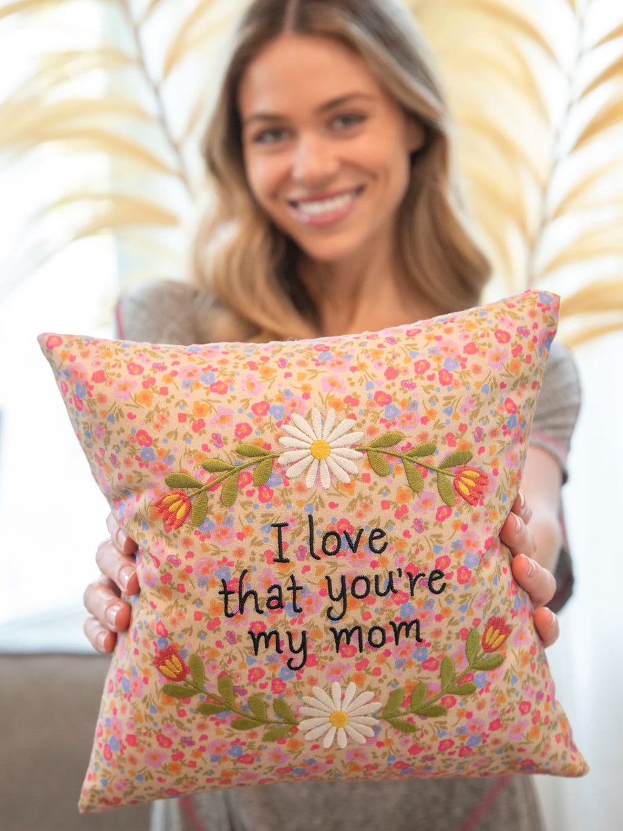 Embroidered Giving Pillow - Mom | Natural Life