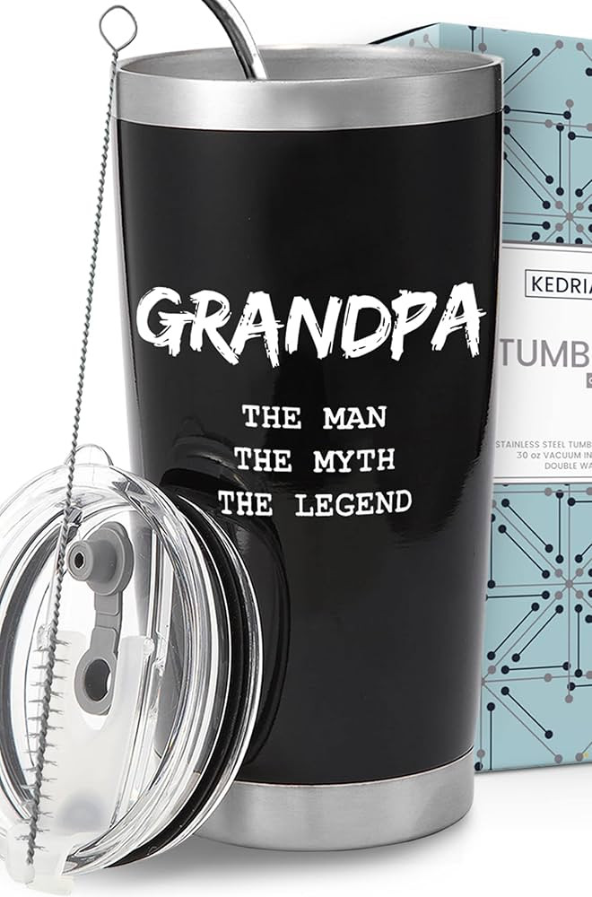 Grandpa Tumbler 20oz, Grandpa Mug, Grandpa Coffee Mug, Grandfather Gift Ideas, Best Grandpa Gifts... | Amazon (US)