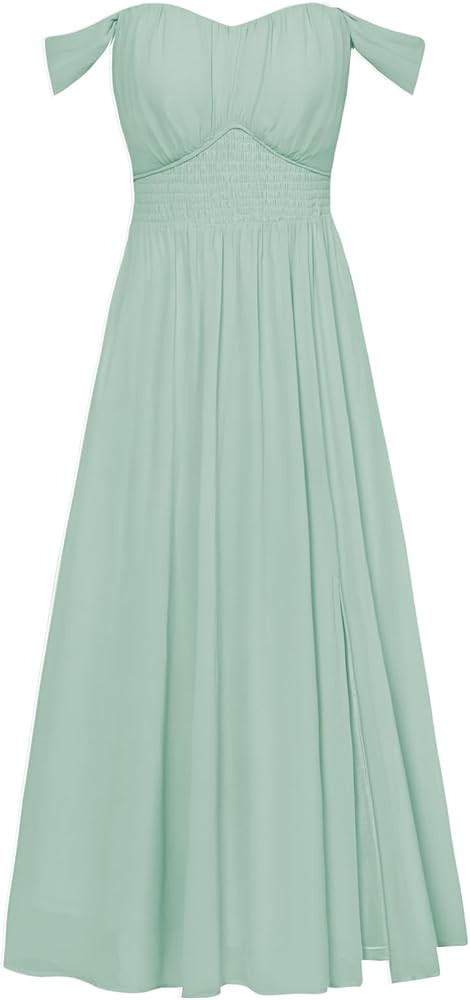 GRACE KARIN 2026 Women's Summer Floral Wedding Guest Dress,Beach Flowy A Line Maxi Off Shoulder B... | Amazon (US)