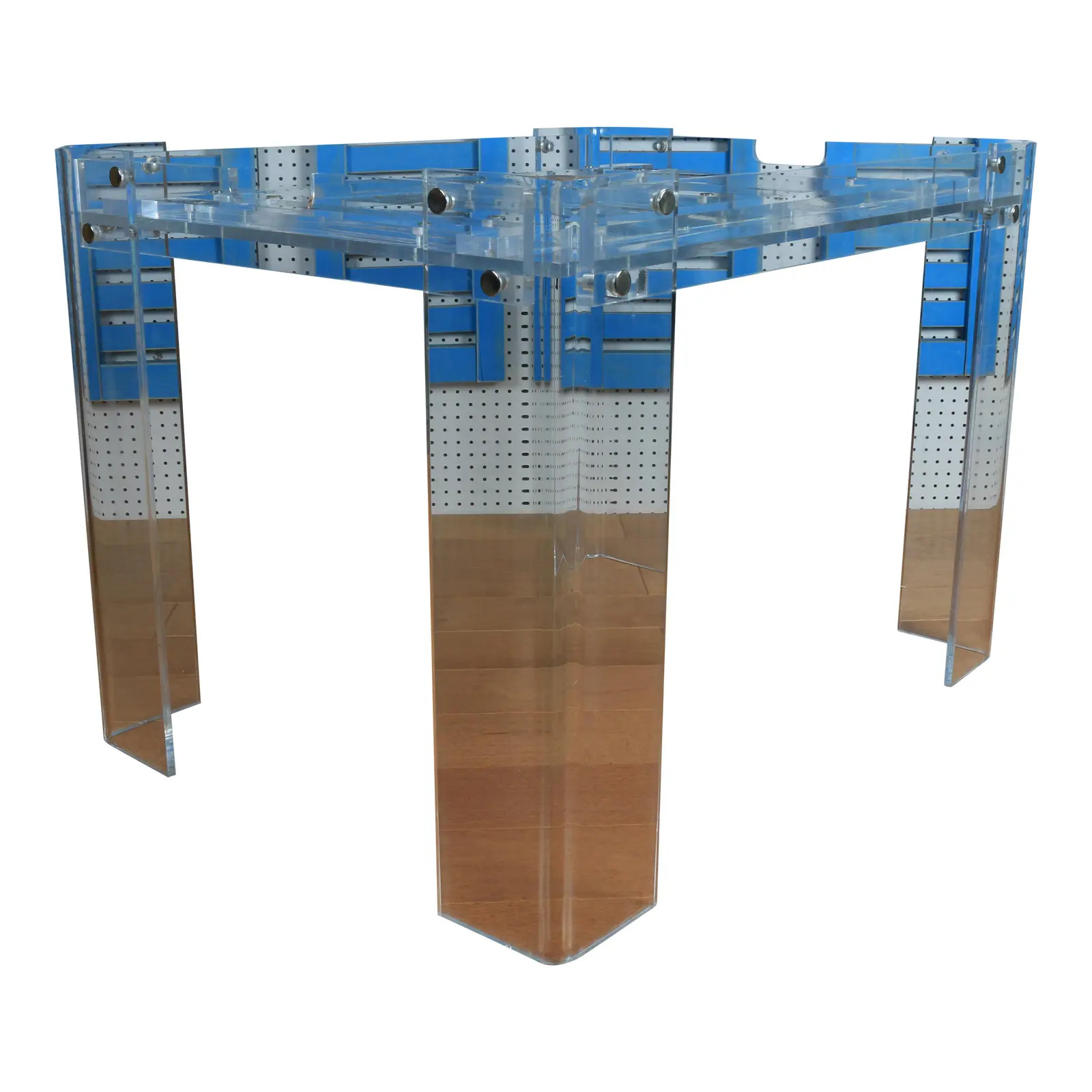 Lucite Backgammon Game Table | Chairish