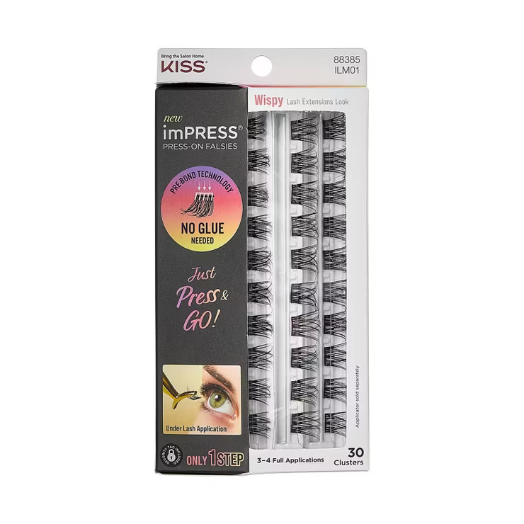 KISS imPRESS Press on Falsies Eyelash Clusters Refill - Wispy - 30ct | Target