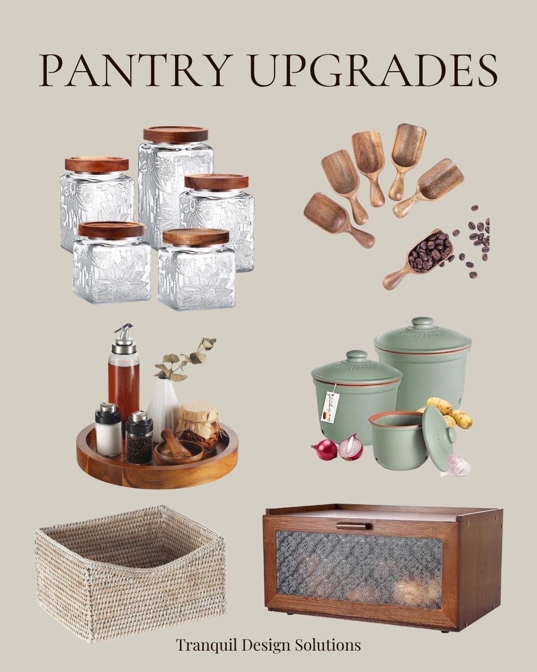 Pantry upgrades that make organization look just as good as it functions. 🤎 These are the kinds of pieces that add warmth while giving everything a place. Shop the finds below!

#LTKHome #LTKOver40 #LTKmomlife
