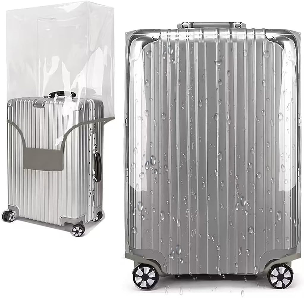20 Inch - Clear Suitcase Cover 20/22/24/26/28/30 Inch PVC Suitcase Protectors - Waterproof Dustpr... | Amazon (US)