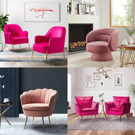 Ready for Barbie World? These chic and stylish retro-inspired 50’s-ish accent pink chairs will give you space an instant refresh with happy vibes. #barbiecore #prettyinpink 

#LTKFind #LTKsalealert #LTKhome