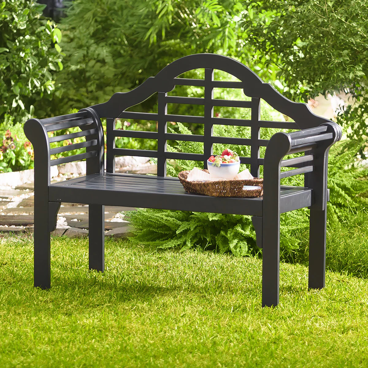 Lutyens Wood Garden Bench | Plow & Hearth | Plow & Hearth