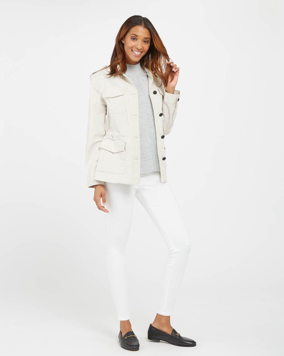 Ankle Skinny Jeans, White | Spanx