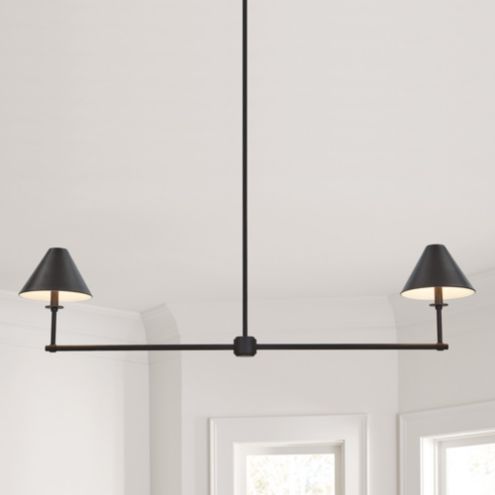 Frida 5 Light Chandelier Bronze with Black Linen Shade | Ballard Designs, Inc.