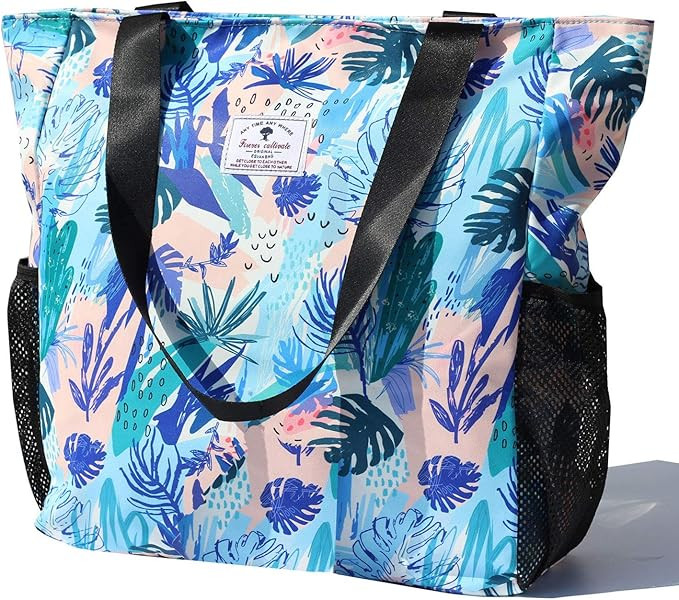 Original Floral Water Resistant Large Tote Bag Shoulder Bag for Gym Beach Travel Daily Bags Upgra... | Amazon (US)