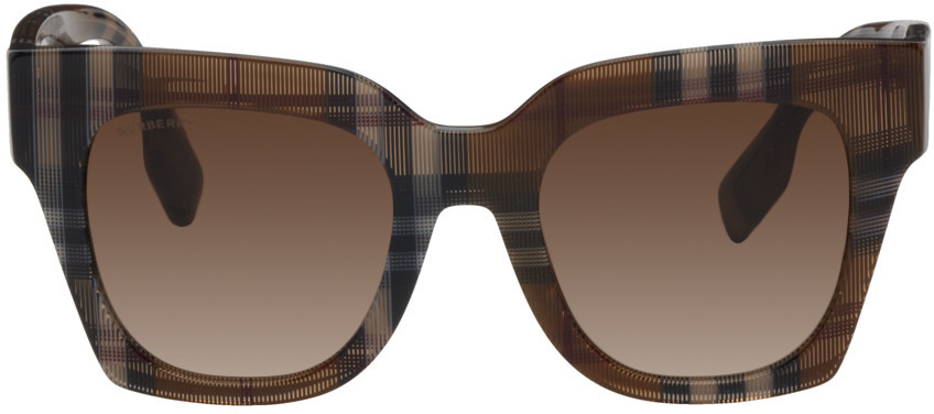 Burberry Brown Oversize Sunglasses | SSENSE