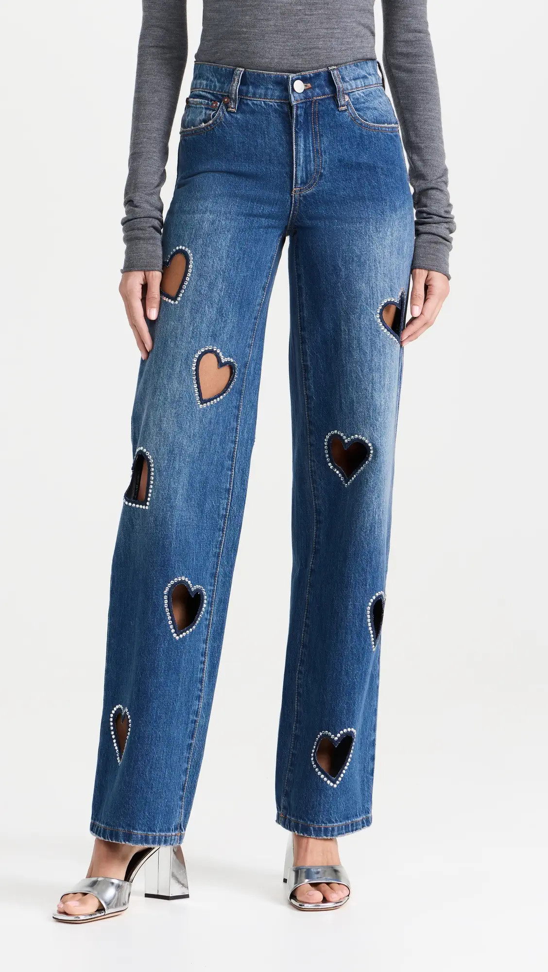 alice + olivia Cay Embellished Jeans | Shopbop | Shopbop