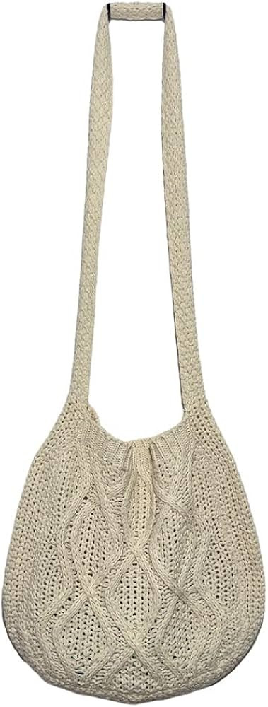 Crochet Tote Bag for Women Knitted Shoulder Bags Aesthetic Crocheted Bags Purse Fairy Grunge Hobo... | Amazon (US)