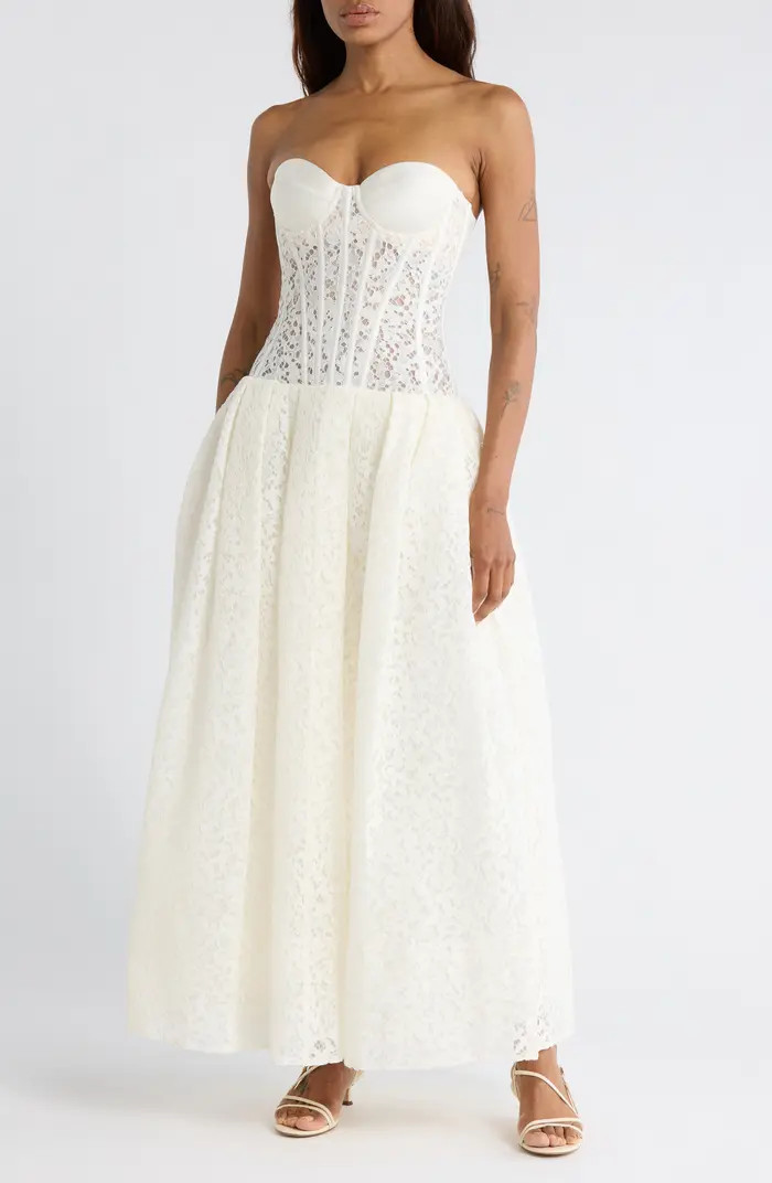 Simkhai Evangeline Strapless Bustier Lace Dress | Nordstromrack | Nordstrom Rack