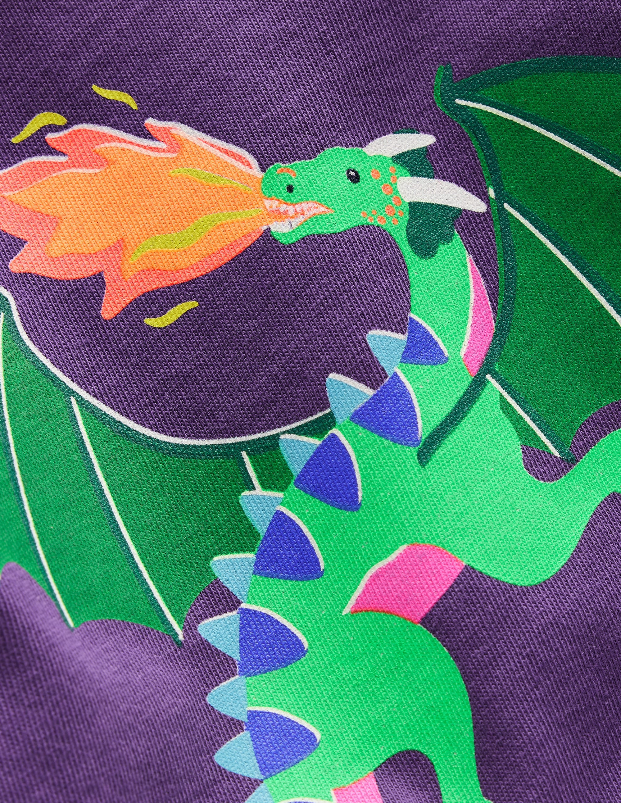 Long Sleeve Riso T-shirt-Mystic Purple Dragons | Boden (US)
