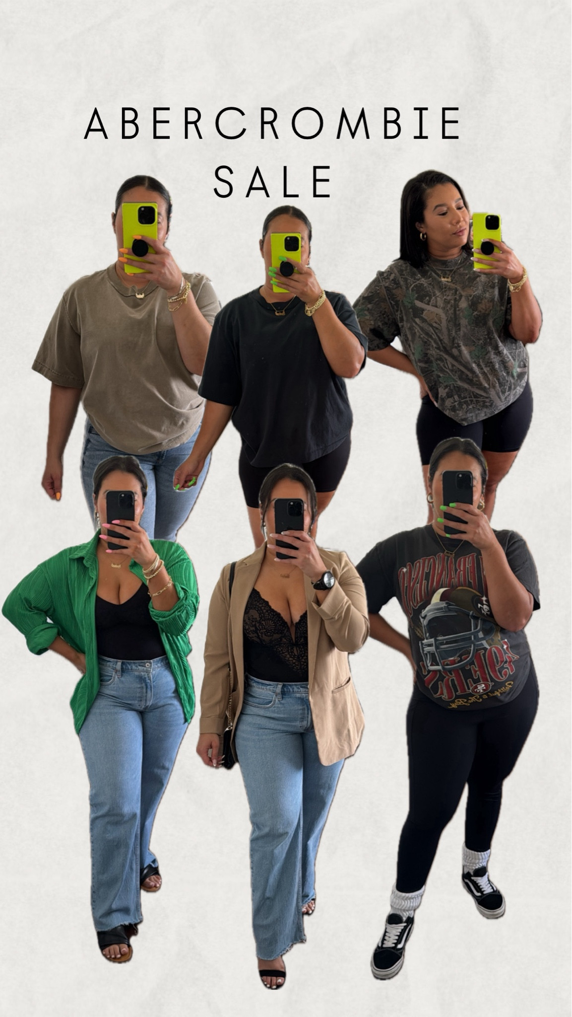 My ride or die go to’s from Abercrombie. These oversized cropped tee’s are my go to for a casual everyday look. The quality is amazing. These jeans are also such a great go. So flattering for ladies with a soft belly or mommy pooch. 

Oversized shirts - medium (men’s shirt, Runs big)
Women’s oversized baggy jeans - 30 runs tts 
Women’s baggy jeans - 31 (runs small, I sized up one)

Abercrombie, a&f , fall outfits , jeans, women’s jeans, mom friendly jeans , oversized tee, t-shirt , casual outfits, easy outfit idea, denim jeans , curvy friendly jeans 

#LTKFallSale #LTKSaleAlert #LTKMidsize