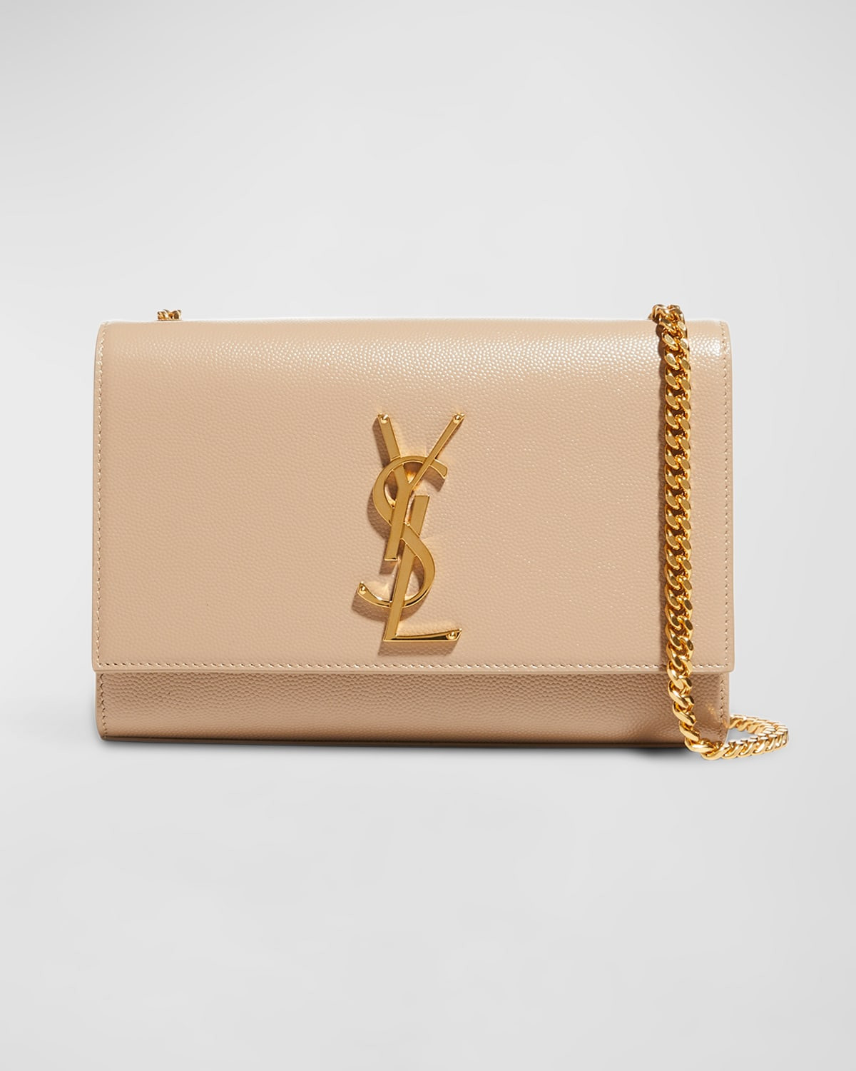 Kate Small YSL Monogram Grain de Poudre Crossbody Bag on Chain | Neiman Marcus