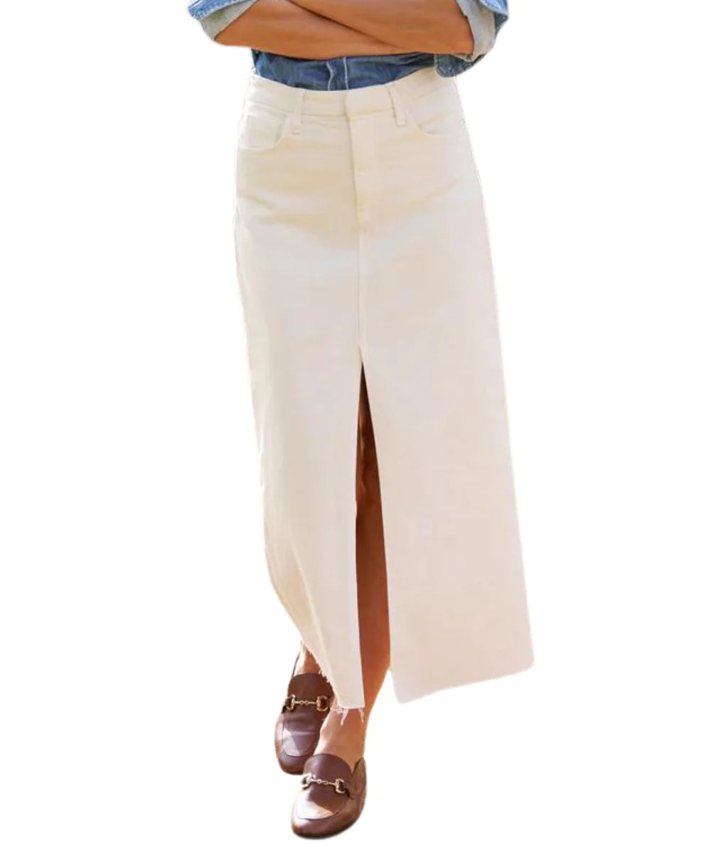 Donnybrook Denim Skirt- Natural | LOLA Boutique