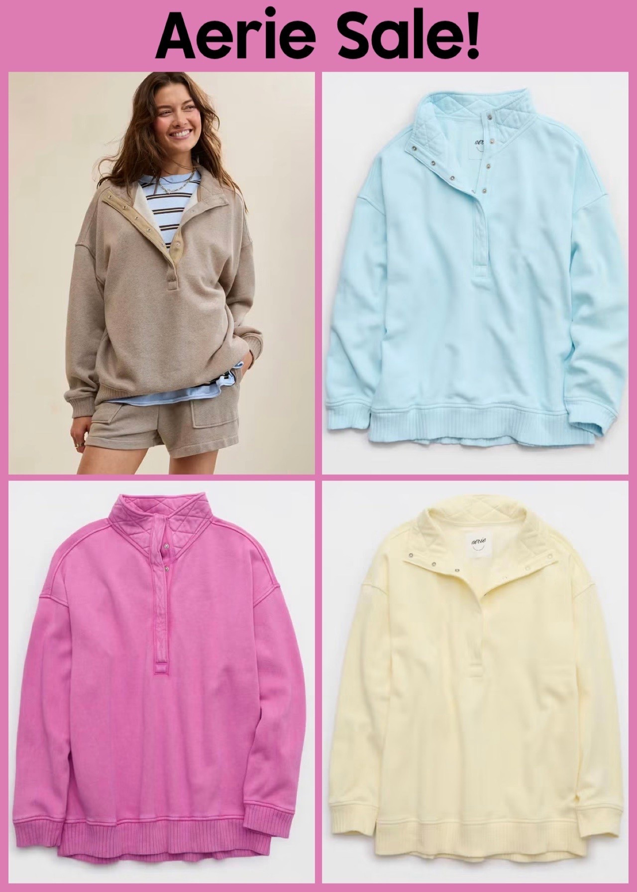 The top selling Aerie Oh Snap Sweatshirt is on sale for 30% Off today! Tons of colors available in this ongoing favorite that’s so incredibly comfy. Just make sure to log into your account or create a free account to take advantage of the sale pricing!

#LTKSaleAlert #LTKActive #LTKootd
